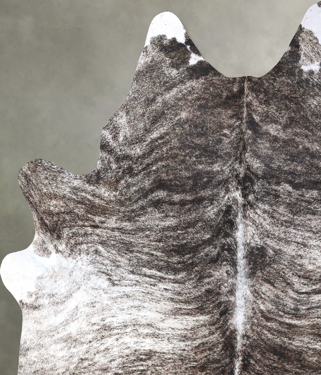 Grey Brindle X-Large Brazilian Cowhide Rug 7'7"H x 6'4"W #B19212 by Hu