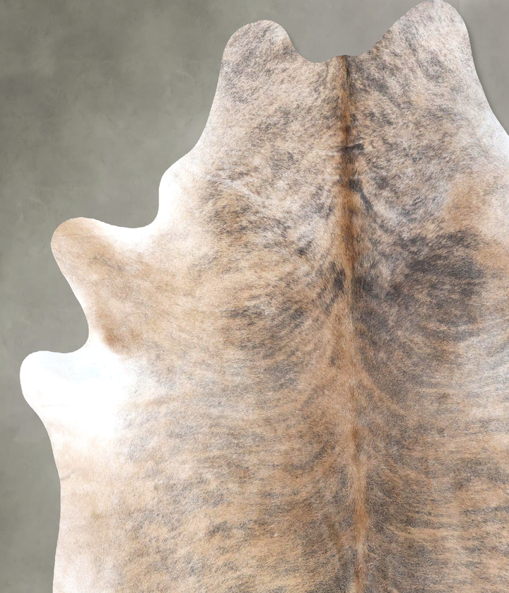 Light Brindle XX-Large Brazilian Cowhide Rug 8'1"H x 7'0"W #B19218 by Hudson Hides