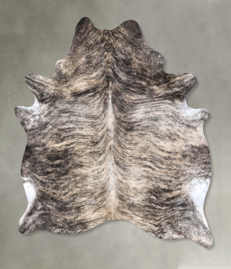 Grey Brindle XX-Large Brazilian Cowhide Rug 7'9"H x 6'7"W #B19221 by Hudson Hides