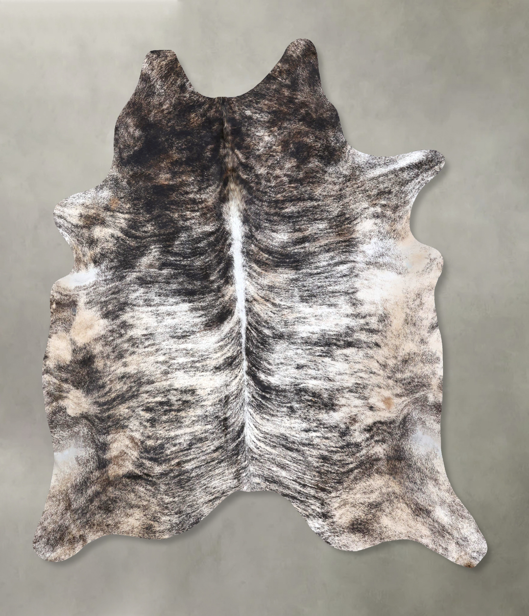 Grey Brindle XX-Large Brazilian Cowhide Rug 8'2"H x 6'11"W #B19224 by 