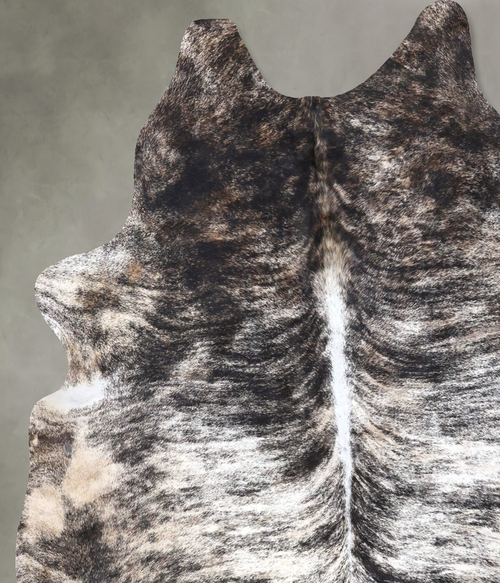 Grey Brindle XX-Large Brazilian Cowhide Rug 8'2"H x 6'11"W #B19224 by Hudson Hides