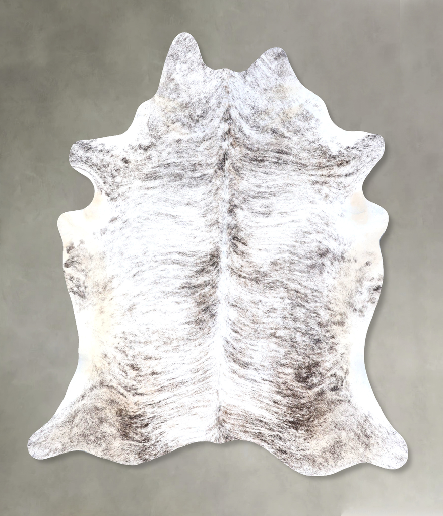 Grey Brindle XX-Large Brazilian Cowhide Rug 7'8"H x 6'10"W #B19227 by Hudson Hides