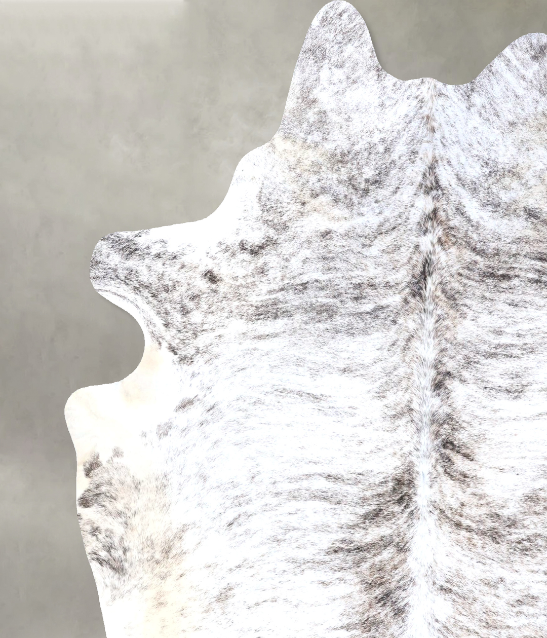 Grey Brindle XX-Large Brazilian Cowhide Rug 7'8"H x 6'10"W #B19227 by 