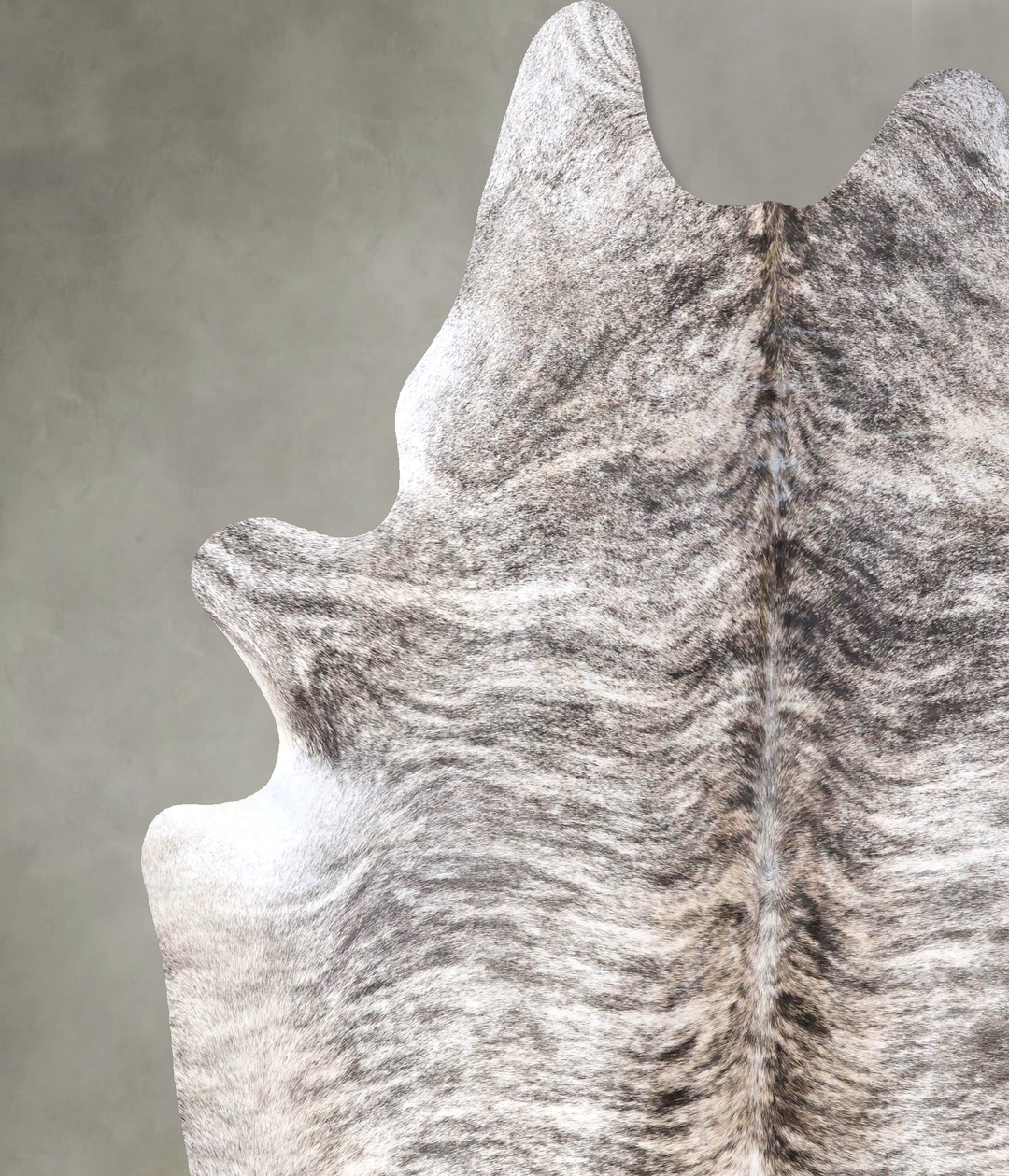 Grey Brindle XX-Large Brazilian Cowhide Rug 8'5"H x 7'0"W #B19230 by H