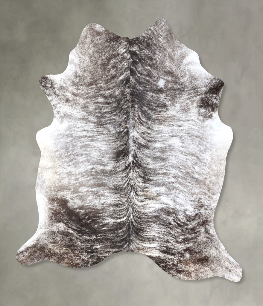 Grey Brindle X-Large Brazilian Cowhide Rug 7'5"H x 6'4"W #B19233 by Hudson Hides