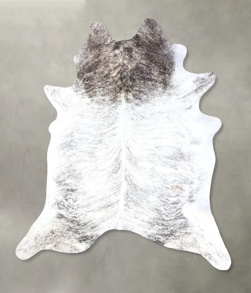 Grey Brindle XX-Large Brazilian Cowhide Rug 9'9"H x 8'1"W #B19239 by Hudson Hides