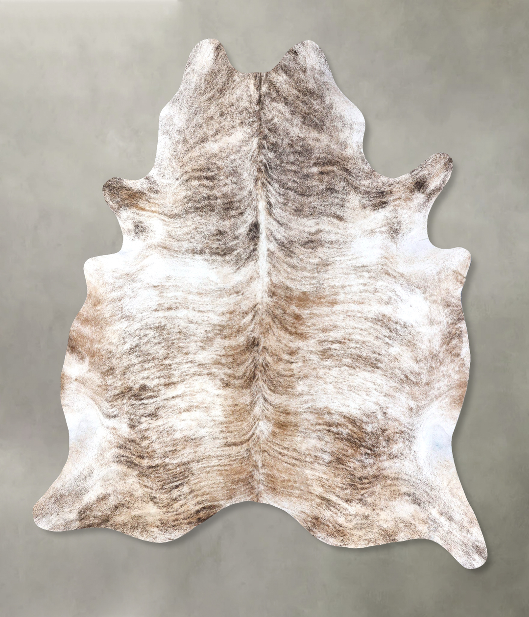 Light Brindle XX-Large Brazilian Cowhide Rug 8'5"H x 7'2"W #B19240 by 