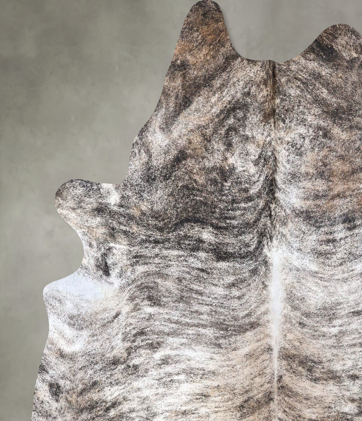 Grey Brindle XX-Large Brazilian Cowhide Rug 8'7"H x 7'1"W #B19252 by Hudson Hides