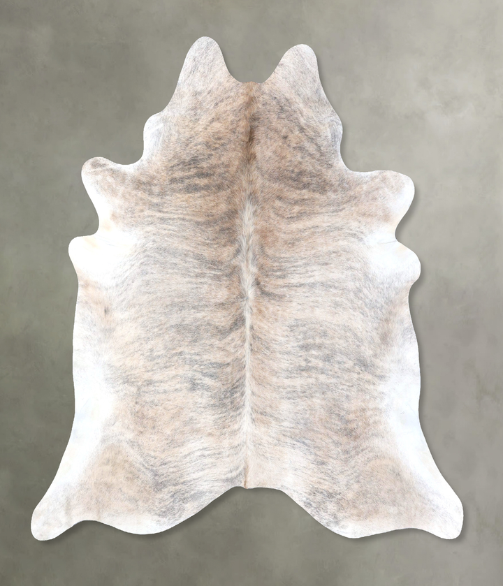 Light Brindle X-Large Brazilian Cowhide Rug 7'1"H x 6'11"W #B19253 by Hudson Hides