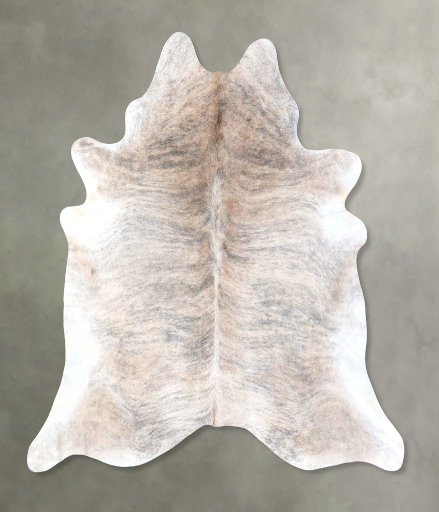Light Brindle X-Large Brazilian Cowhide Rug 7'1"H x 6'11"W #B19253 by Hudson Hides