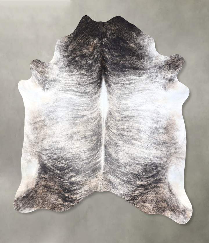 Grey Brindle XX-Large Brazilian Cowhide Rug 8'1"H x 6'9"W #B19254 by Hudson Hides