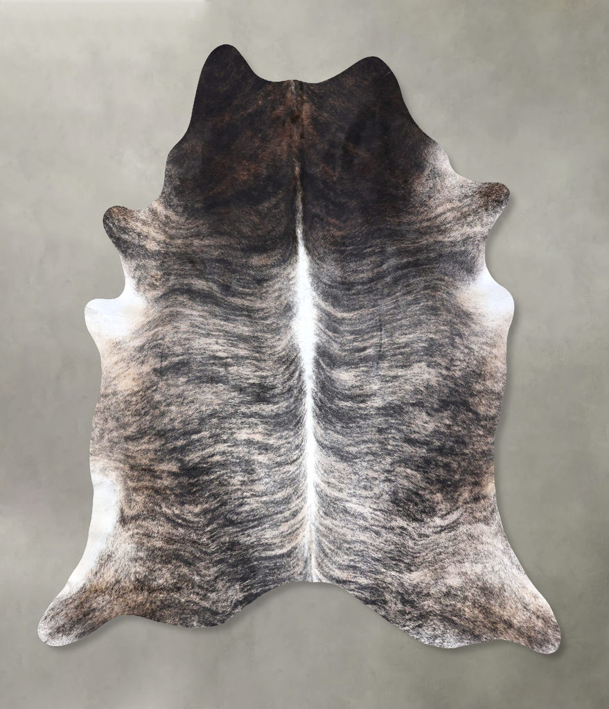 Grey Brindle XX-Large Brazilian Cowhide Rug 8'3"H x 6'11"W #B19256 by Hudson Hides