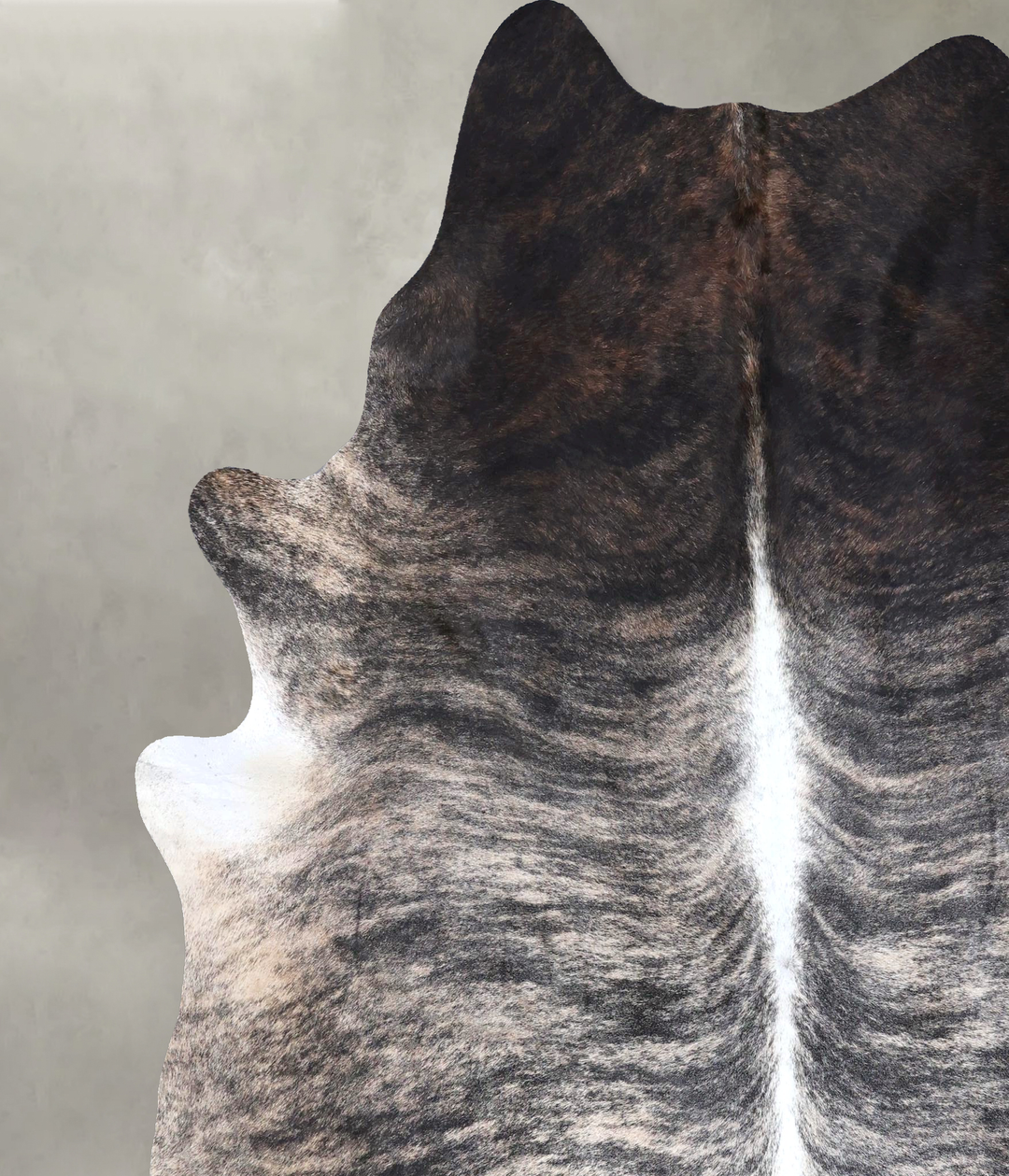 Grey Brindle XX-Large Brazilian Cowhide Rug 8'3"H x 6'11"W #B19256 by 