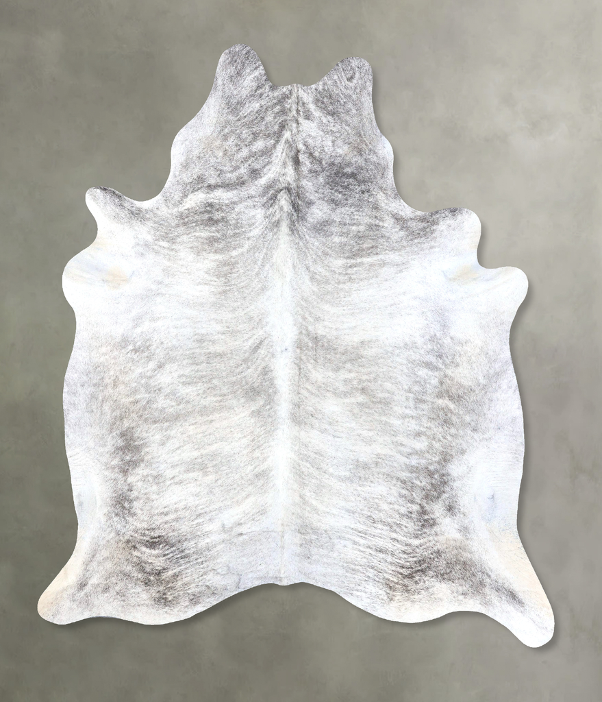 Grey Brindle X-Large Brazilian Cowhide Rug 7'10"H x 6'4"W #B19262 by Hudson Hides