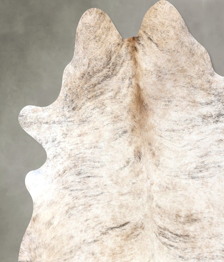 Light Brindle XX-Large Brazilian Cowhide Rug 7'8"H x 7'1"W #B19264 by Hudson Hides