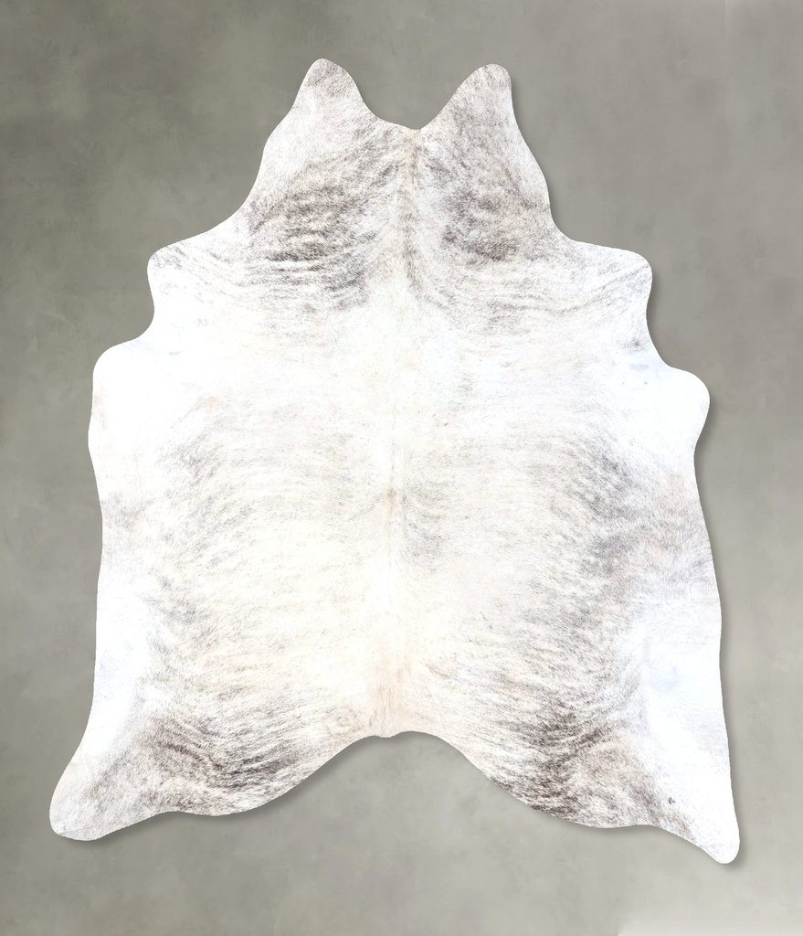 Grey Brindle X-Large Brazilian Cowhide Rug 7'5"H x 6'3"W #B19266 by Hudson Hides