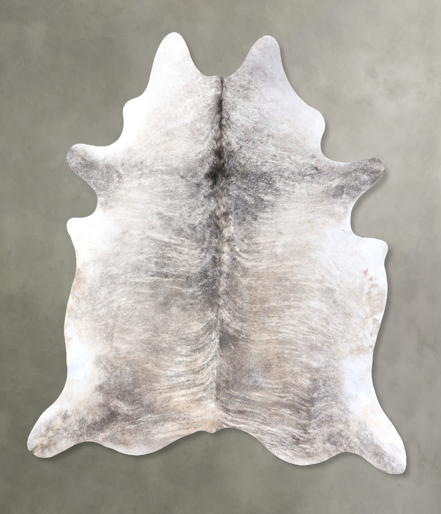 Grey Brindle XX-Large Brazilian Cowhide Rug 8'4"H x 7'3"W #B19271 by Hudson Hides
