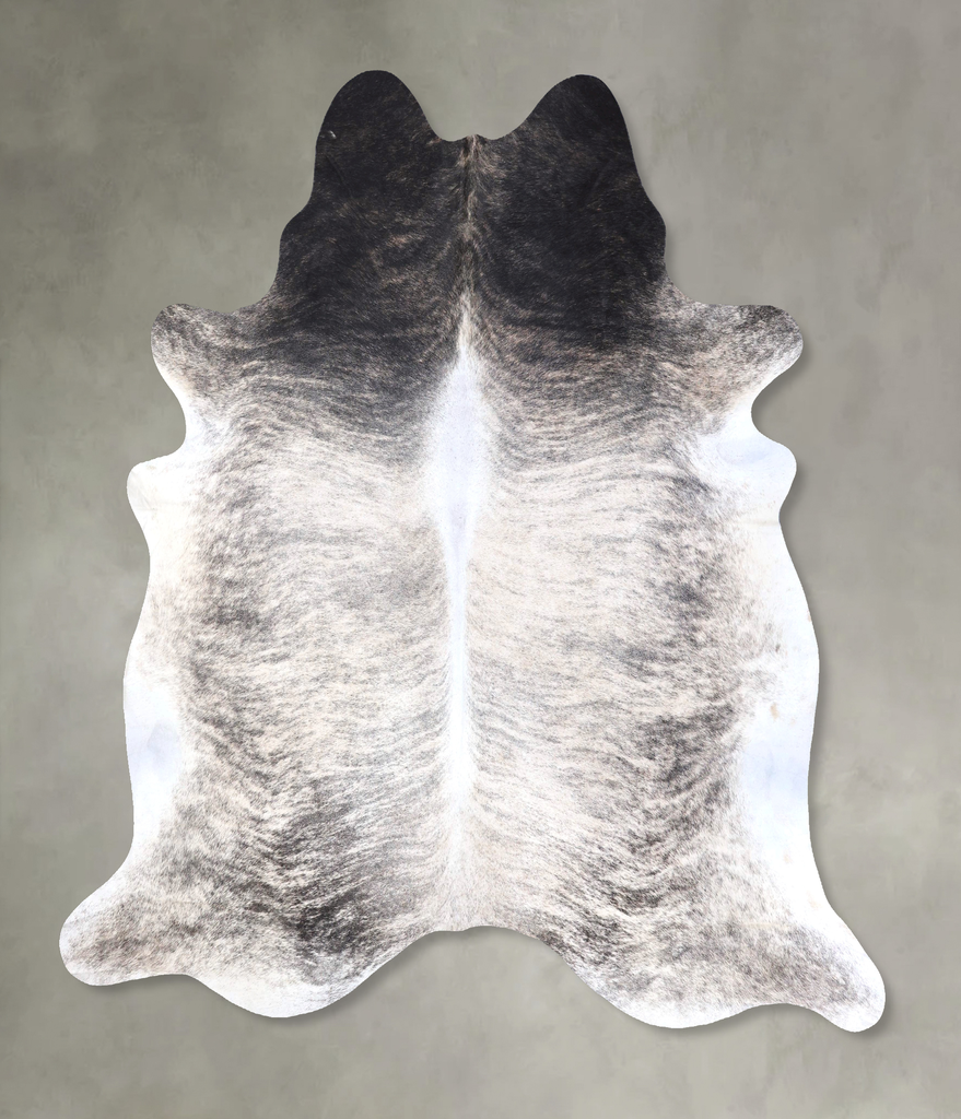 Grey Brindle XX-Large Brazilian Cowhide Rug 8'3"H x 7'11"W #B19272 by Hudson Hides