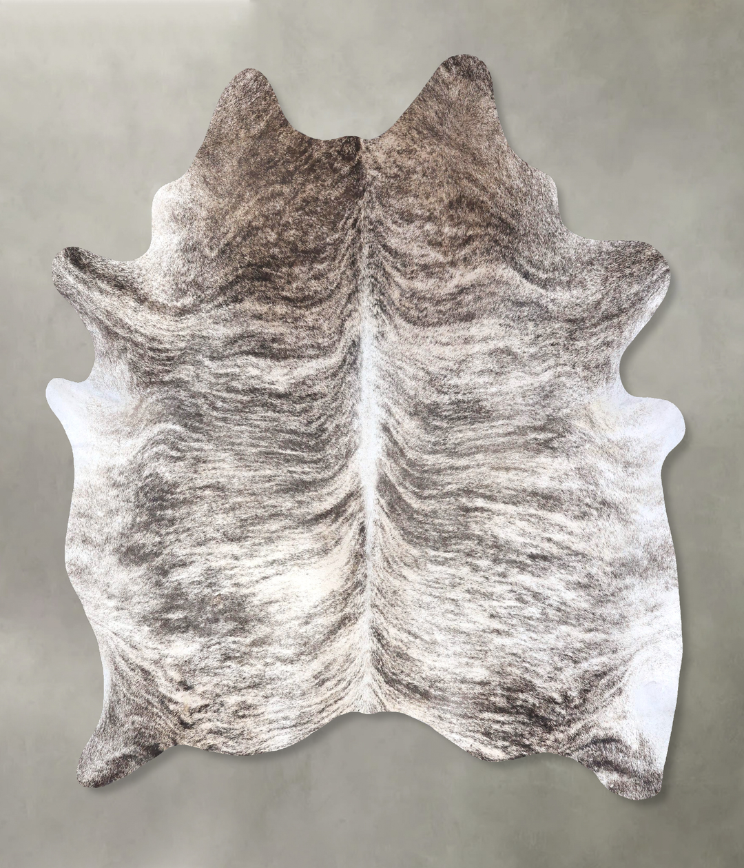 Grey Brindle X-Large Brazilian Cowhide Rug 7'5"H x 6'5"W #B19274 by Hu