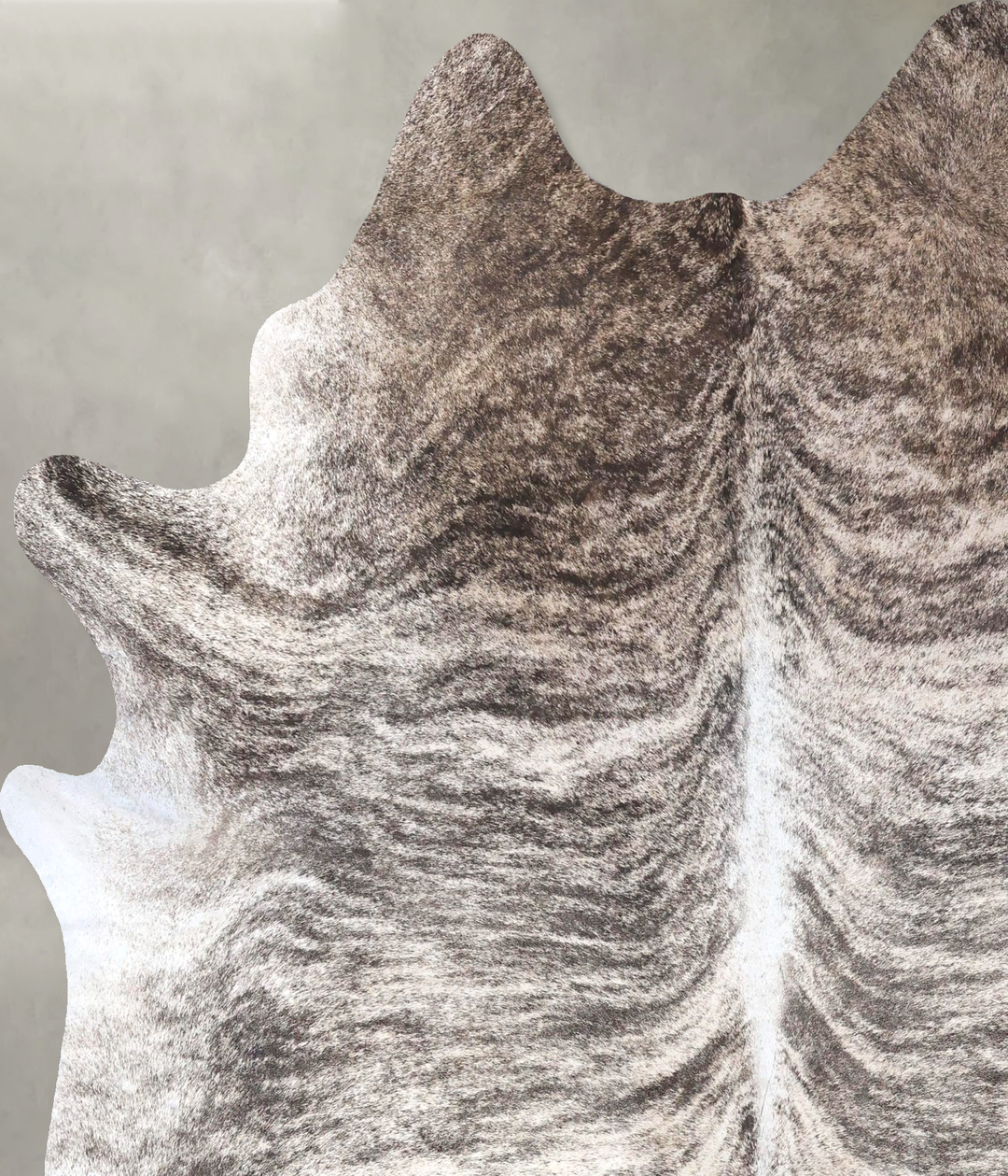 Grey Brindle X-Large Brazilian Cowhide Rug 7'5"H x 6'5"W #B19274 by Hu