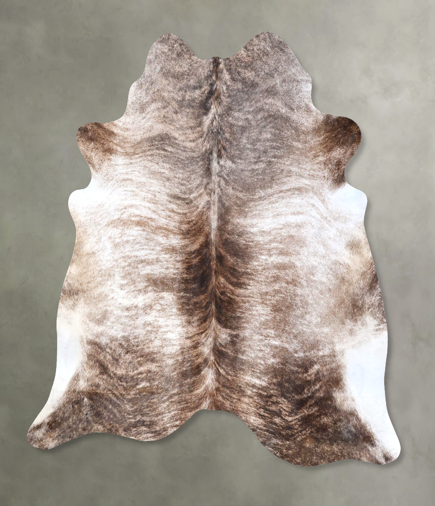 Light Brindle X-Large Brazilian Cowhide Rug 6'8"H x 6'10"W #B19277 by Hudson Hides