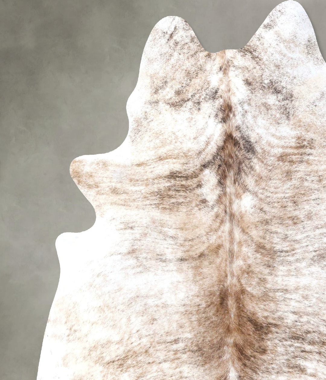 Light Brindle XX-Large Brazilian Cowhide Rug 7'7"H x 6'10"W #B19279 by
