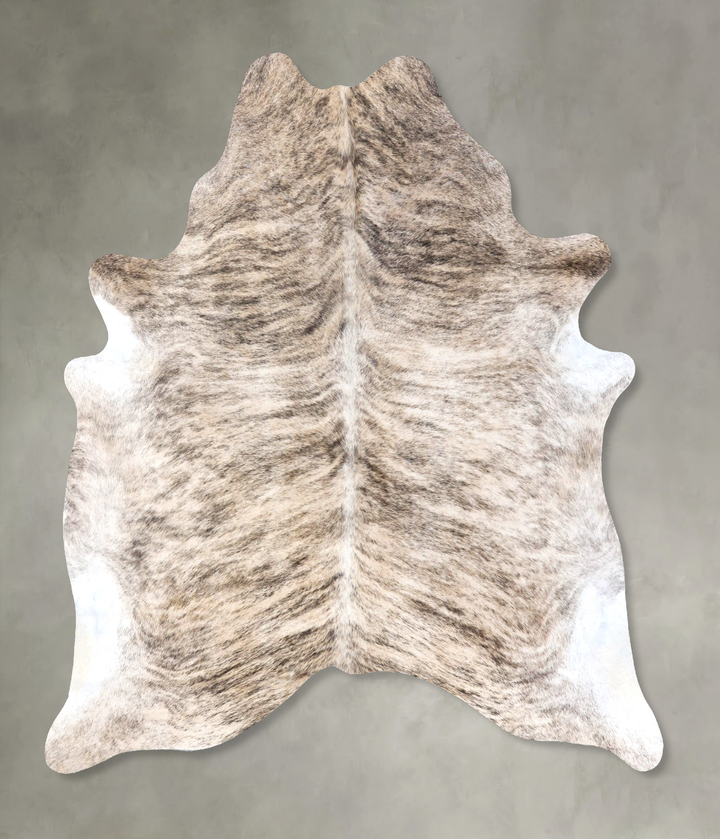Light Brindle X-Large Brazilian Cowhide Rug 7'3"H x 6'7"W #B19283 by Hudson Hides