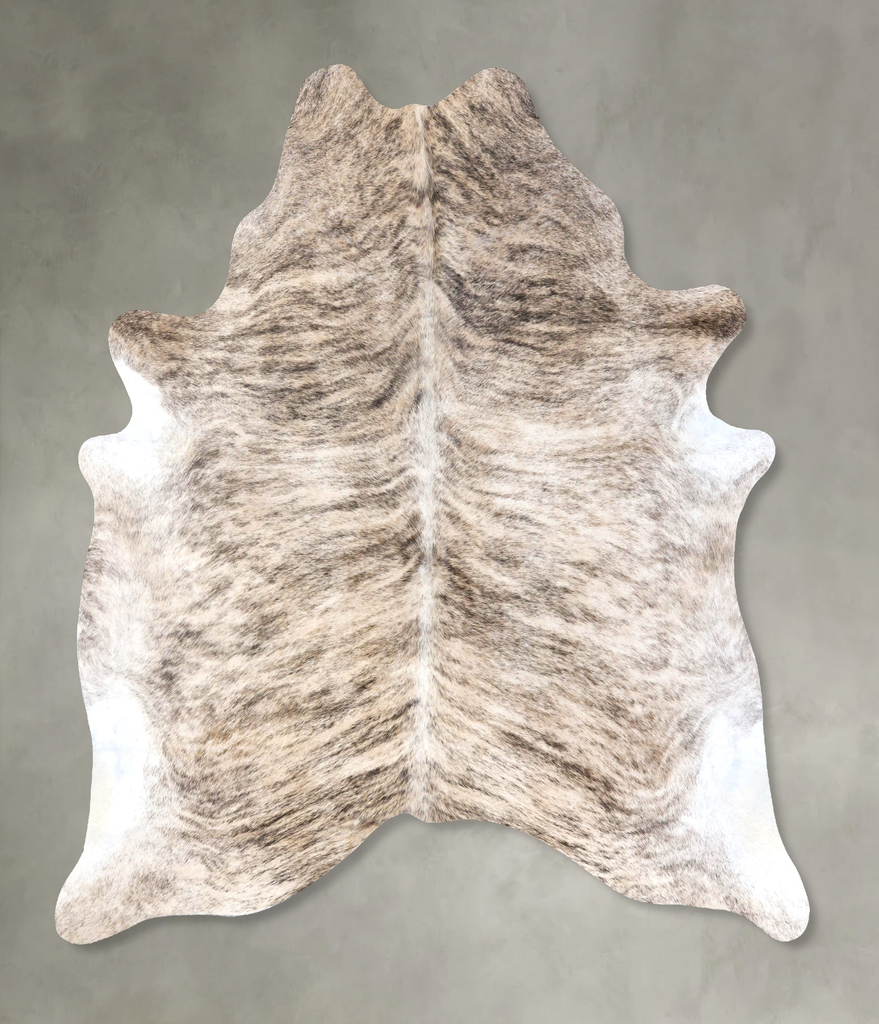 Light Brindle X-Large Brazilian Cowhide Rug 7'3"H x 6'7"W #B19283 by Hudson Hides