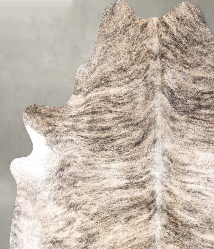 Light Brindle X-Large Brazilian Cowhide Rug 7'3"H x 6'7"W #B19283 by Hudson Hides