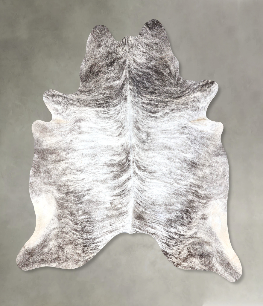Grey Brindle XX-Large Brazilian Cowhide Rug 8'4"H x 7'3"W #B19284 by Hudson Hides