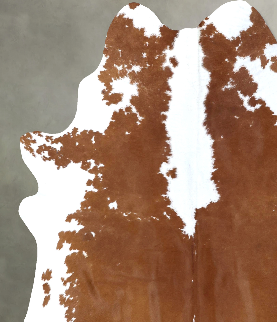 Brown and White X-Large Brazilian Cowhide Rug 7'4"H x 6'4"W #B19293 by