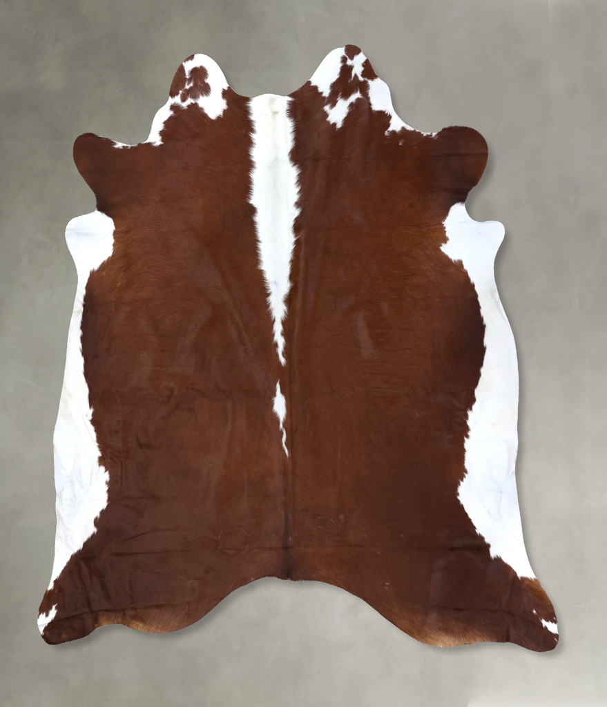 Hereford XX-Large Brazilian Cowhide Rug 7'7"H x 7'1"W #B19299 by Hudson Hides