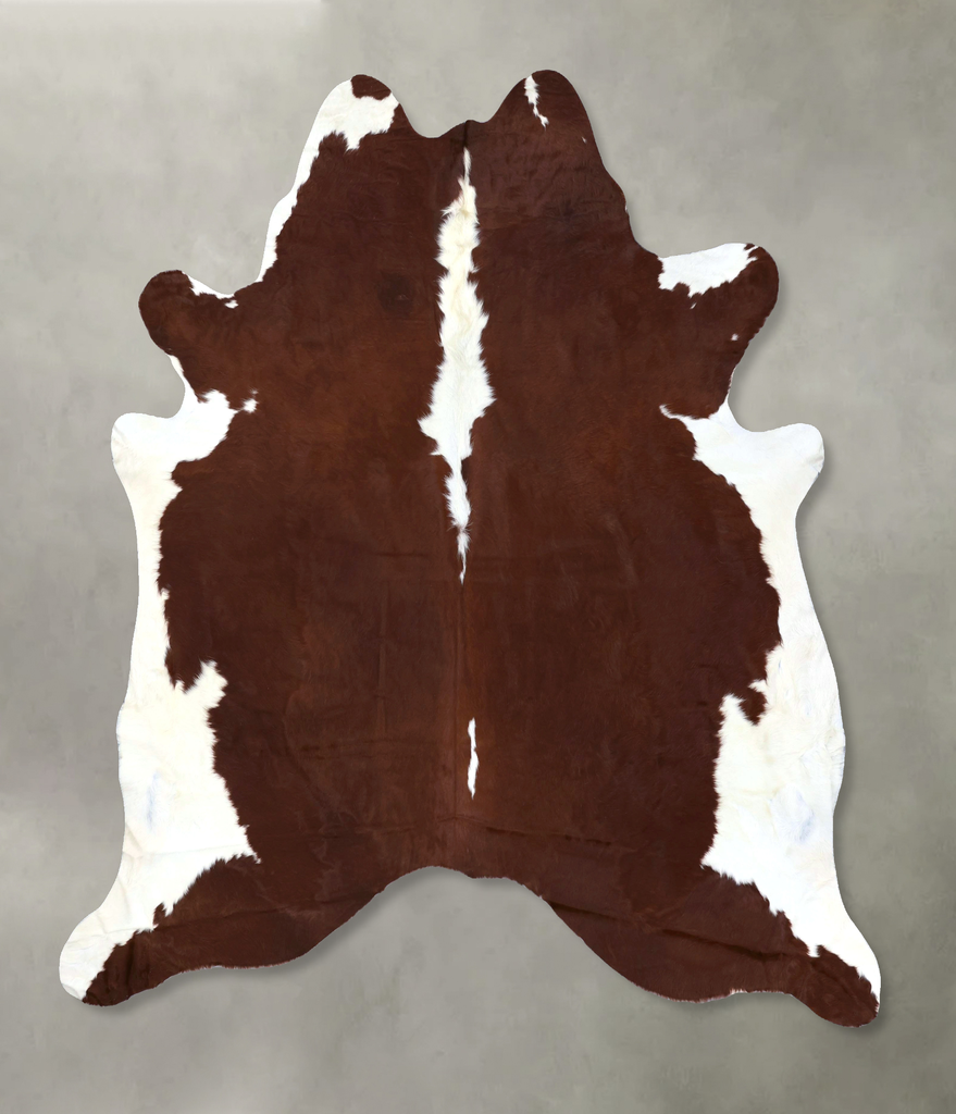 Hereford XX-Large Brazilian Cowhide Rug 8'2"H x 7'2"W #B19304 by Hudson Hides