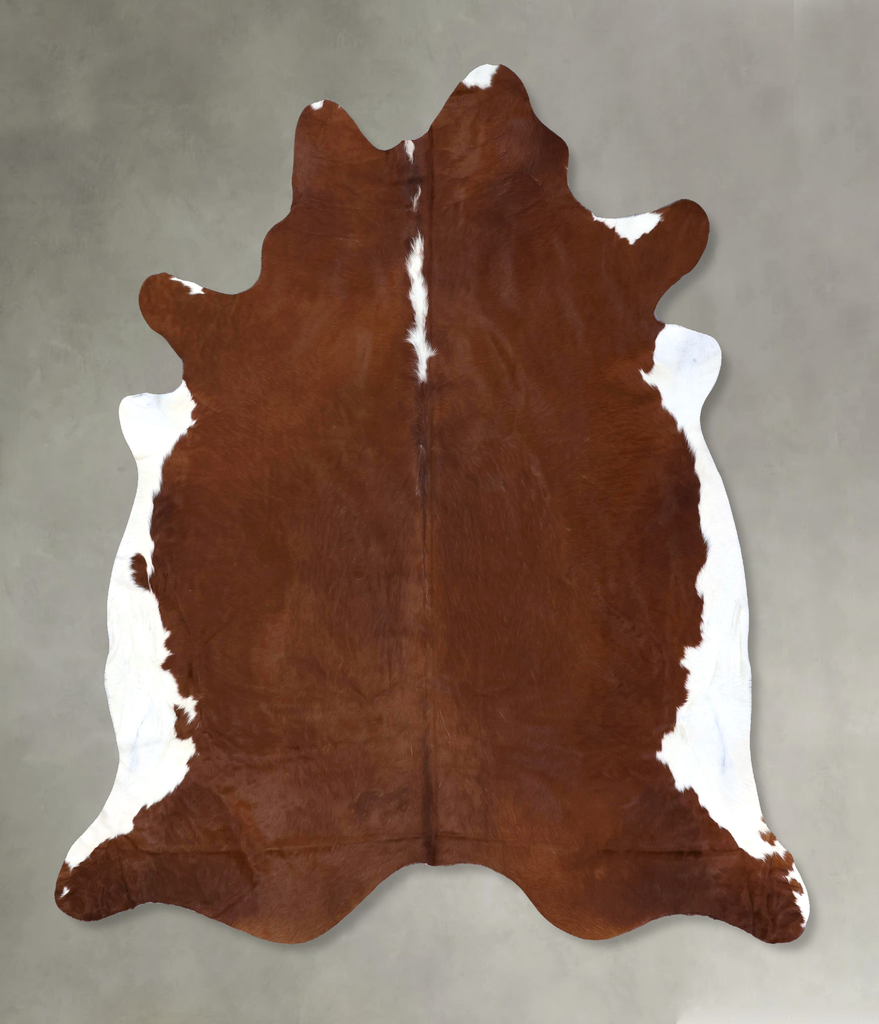Hereford XX-Large Brazilian Cowhide Rug 8'2"H x 7'7"W #B19307 by Hudson Hides