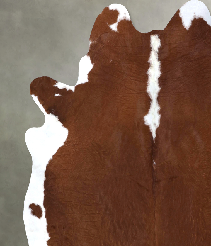 Hereford XX-Large Brazilian Cowhide Rug 8'3"H x 7'8"W #B19309 by Hudson Hides