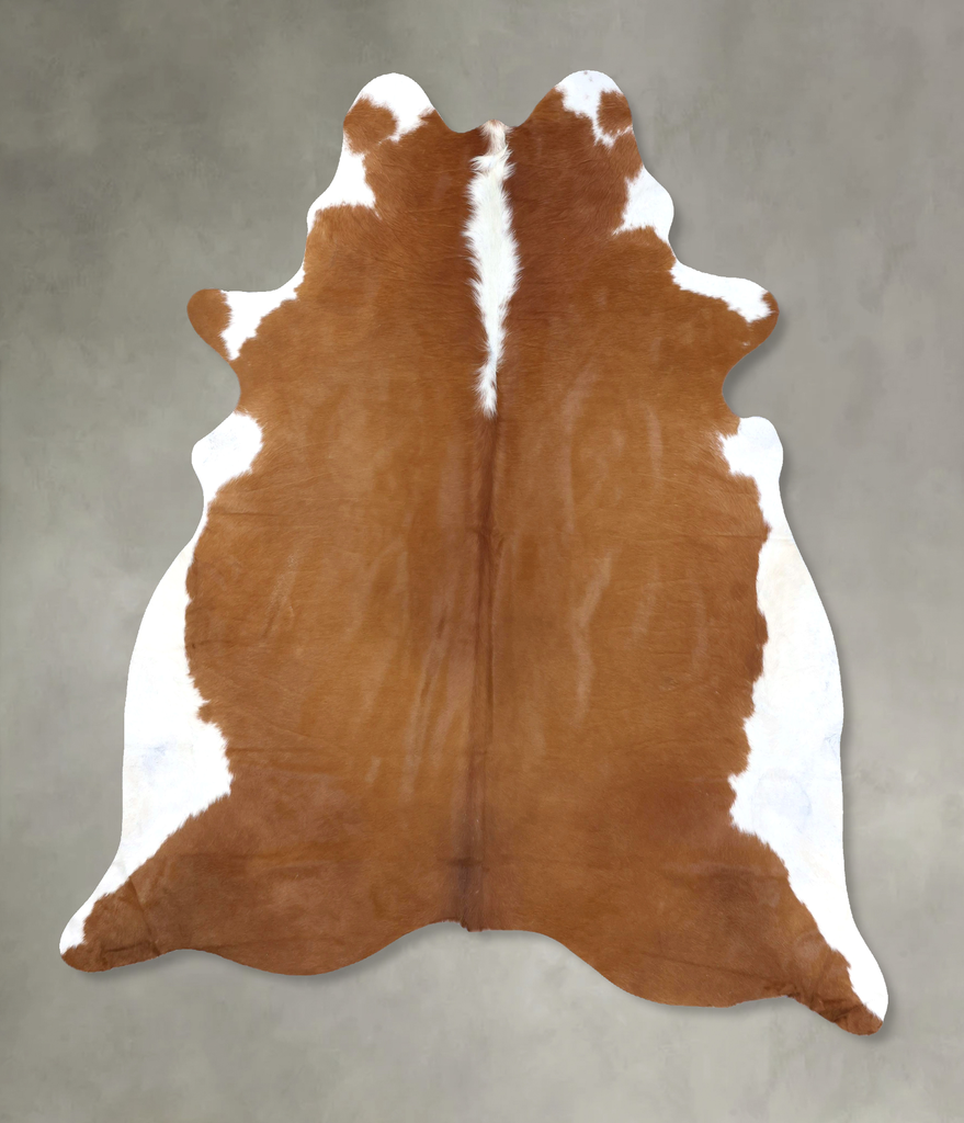 Hereford XX-Large Brazilian Cowhide Rug 7'11"H x 6'11"W #B19318 by Hudson Hides