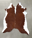 Hereford XX-Large Brazilian Cowhide Rug 8'3"H x 7'2"W #B19319 by Hudson Hides