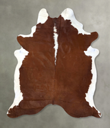 Hereford XX-Large Brazilian Cowhide Rug 8'6"H x 7'0"W #B19324 by Hudson Hides