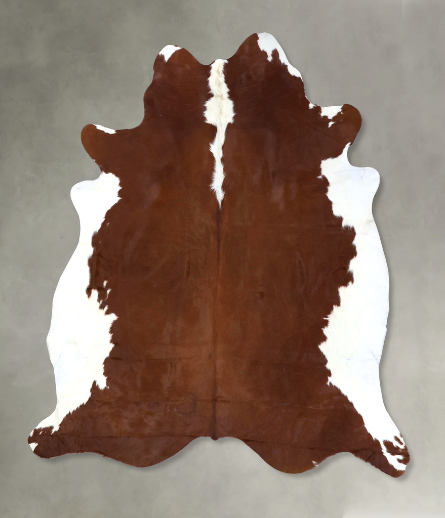 Hereford XX-Large Brazilian Cowhide Rug 7'6"H x 6'11"W #B19327 by Hudson Hides