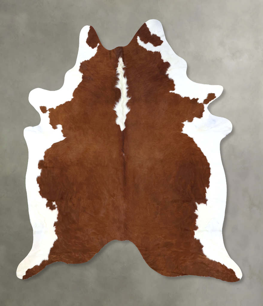 Hereford XX-Large Brazilian Cowhide Rug 8'2"H x 6'11"W #B19341 by Hudson Hides