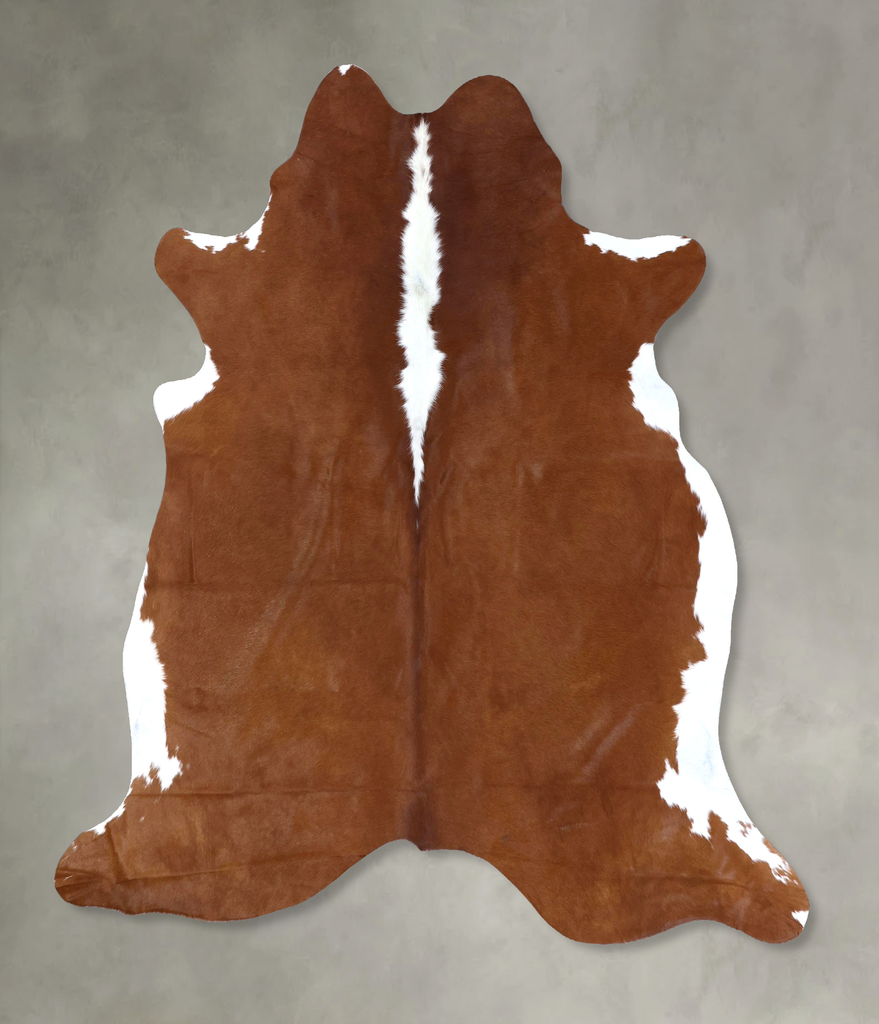 Hereford X-Large Brazilian Cowhide Rug 7'1"H x 6'11"W #B19342 by Hudson Hides