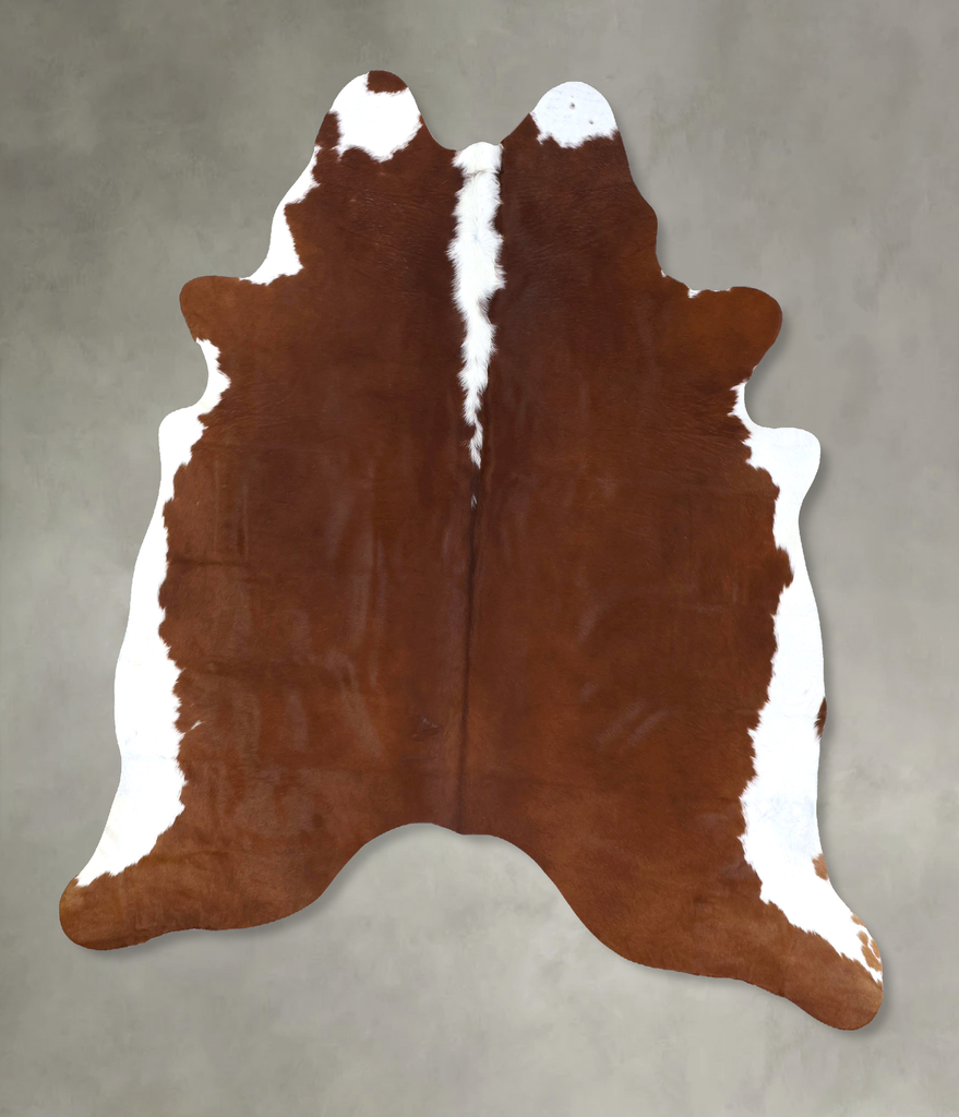 Hereford XX-Large Brazilian Cowhide Rug 7'8"H x 6'9"W #B19343 by Hudson Hides