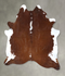 Brown and White Regular X-Large Brazilian Cowhide Rug 7'7