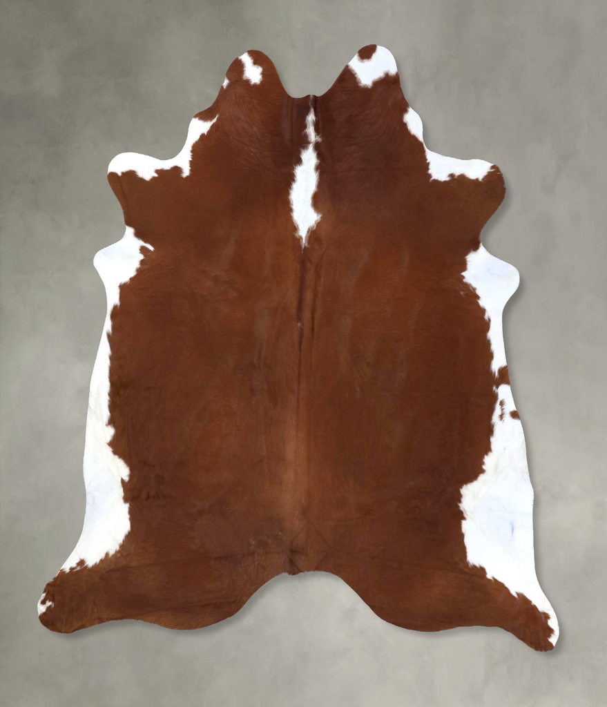 Hereford XX-Large Brazilian Cowhide Rug 7'7"H x 7'3"W #B19349 by Hudson Hides