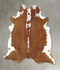 Brown and White Regular XX-Large Brazilian Cowhide Rug 7'4