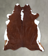 Hereford XX-Large Brazilian Cowhide Rug 7'10"H x 6'11"W #B19359 by Hudson Hides