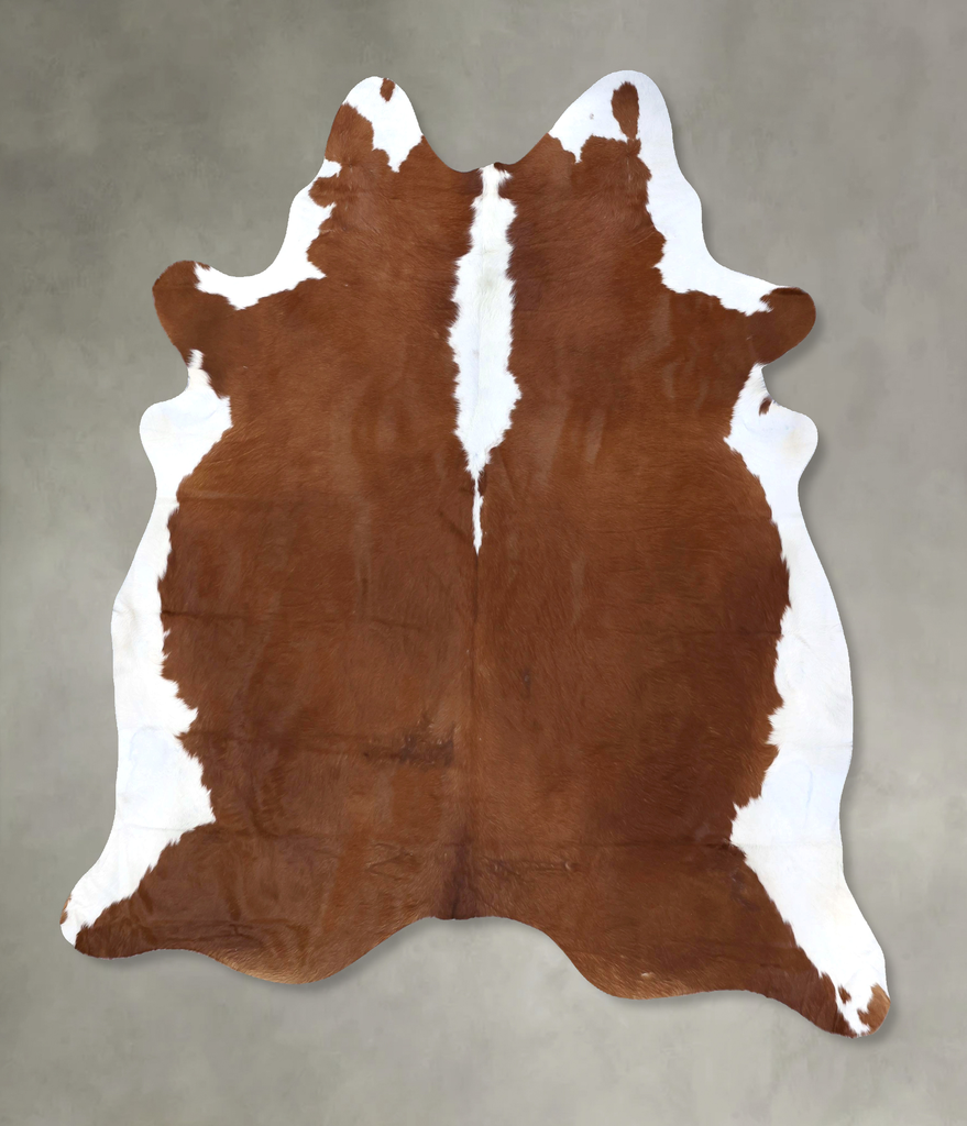 Hereford XX-Large Brazilian Cowhide Rug 7'10"H x 6'11"W #B19364 by Hudson Hides