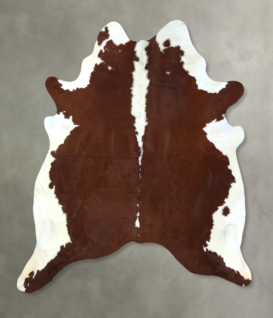 Hereford XX-Large Brazilian Cowhide Rug 7'6"H x 6'10"W #B19367 by Hudson Hides