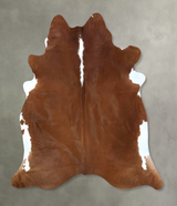 Hereford X-Large Brazilian Cowhide Rug 7'3"H x 6'7"W #B19369 by Hudson Hides