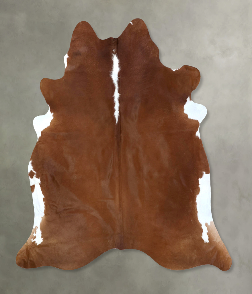 Hereford X-Large Brazilian Cowhide Rug 7'3"H x 6'7"W #B19369 by Hudson Hides